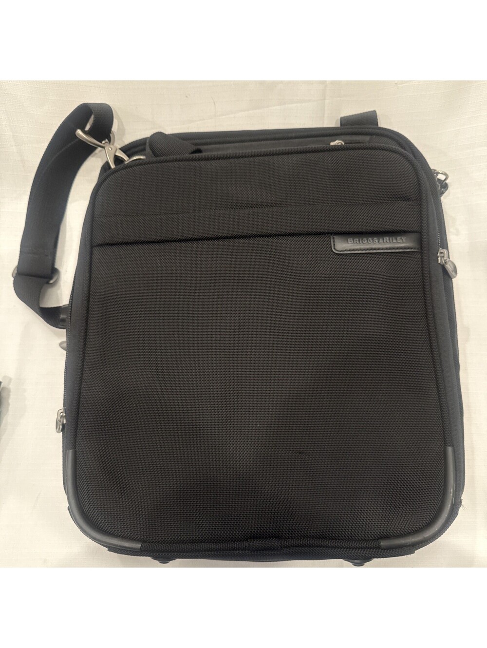 Briggs & Riley Baseline Black Nylon Vertical Laptop Tote/Backpack 6x13x15.5"
